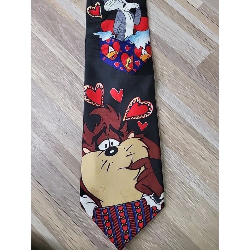 2‎ VTG 90's Warner Bros Looney Tunes Ties Bugs Bunny Tasmanian Devil Taz Martian